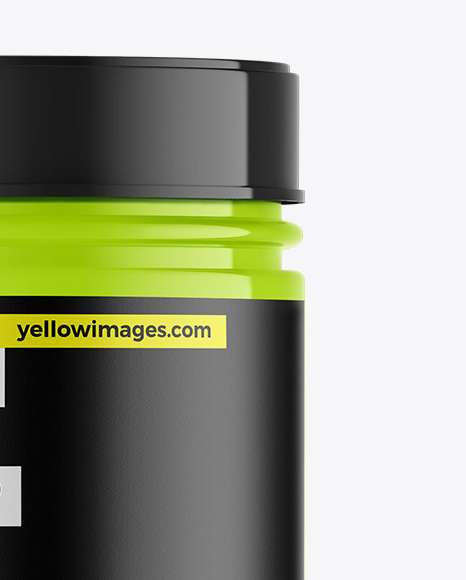 Glossy Protein Jar Mockup