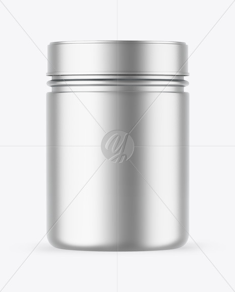 Matte Metallic Protein Jar Mockup Matte Metallic Protein Jar Mockup