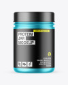 Matte Metallic Protein Jar Mockup Matte Metallic Protein Jar Mockup