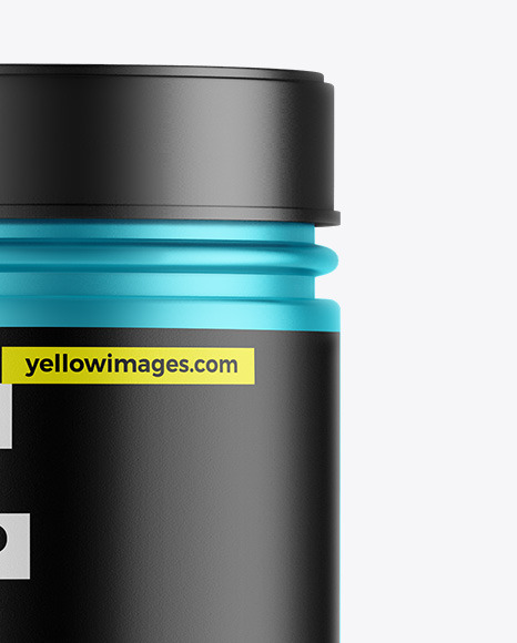 Matte Metallic Protein Jar Mockup