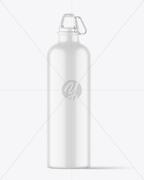 Matte Metallic Water Bottle Mockup