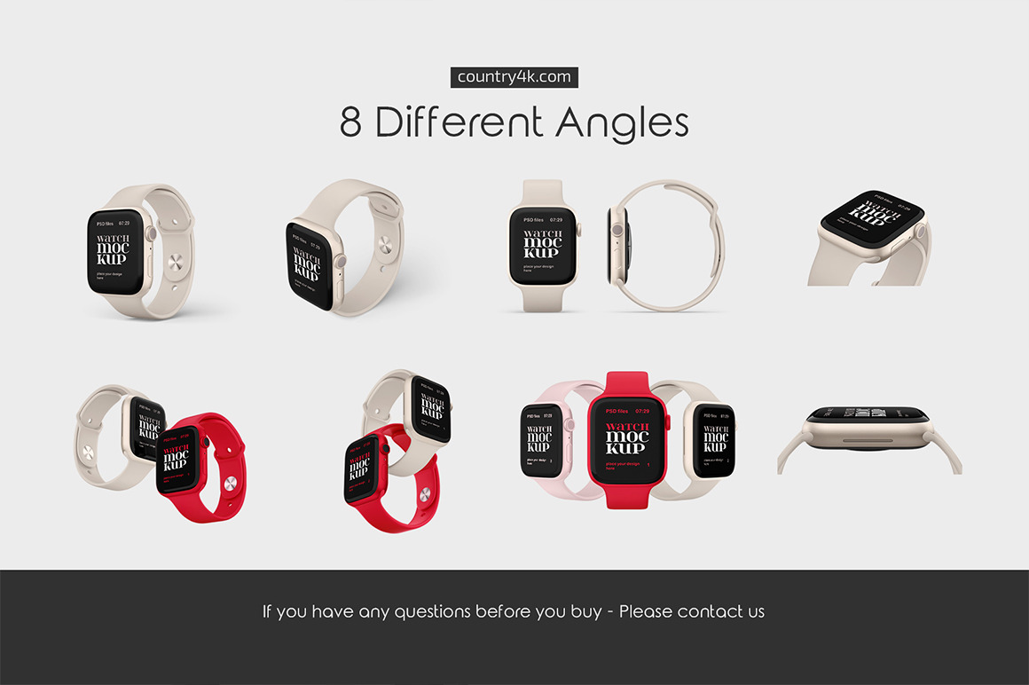 Apple Watch Mockup Set Apple Watch Mockup Set