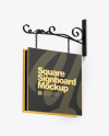 Square Signboard Mockup