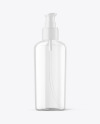 Clear Cosmetic Bottle with Pump Mockup