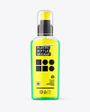 Color Liquid Cosmetic Bottle with Pump Mockup Color Liquid Cosmetic Bottle with Pump Mockup