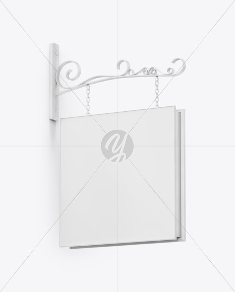 Square Signboard Mockup