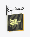 Square Signboard Mockup