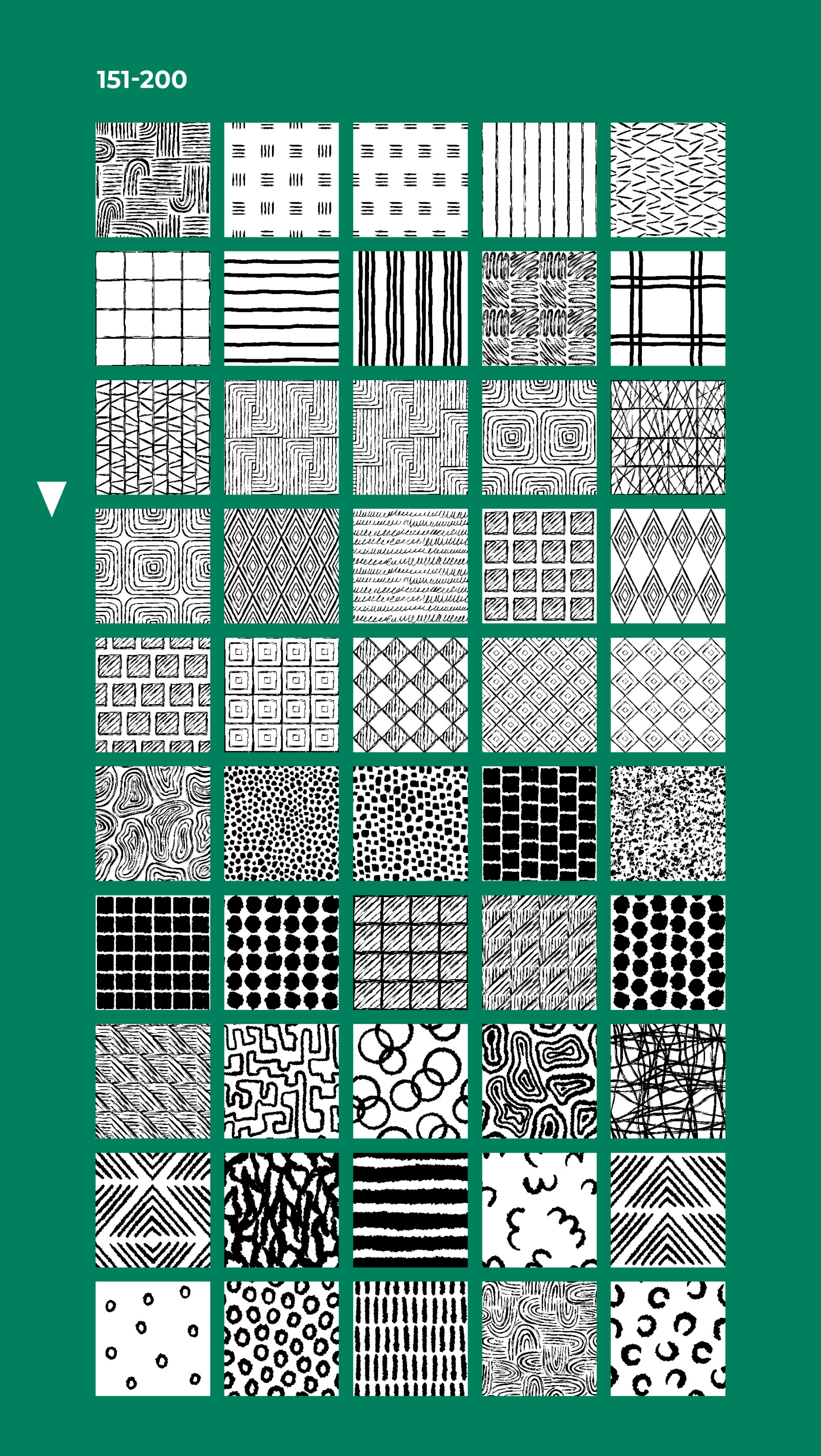 200 Hand Drawn Seamless Patterns