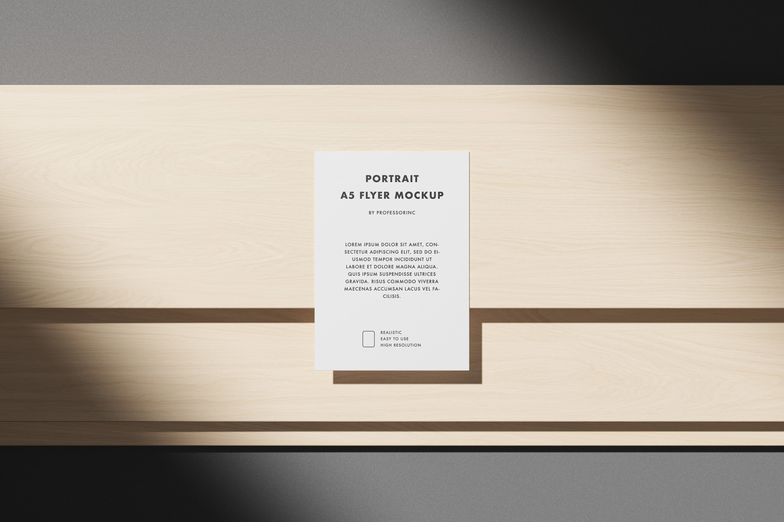Portrait A5 Flyer Mockup Set Portrait A5 Flyer Mockup Set