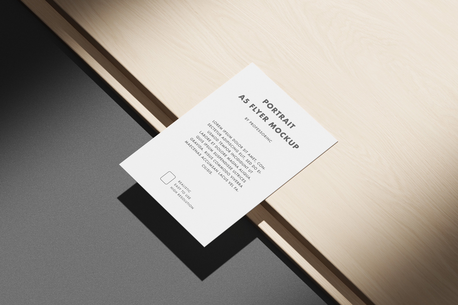 Portrait A5 Flyer Mockup Set Portrait A5 Flyer Mockup Set