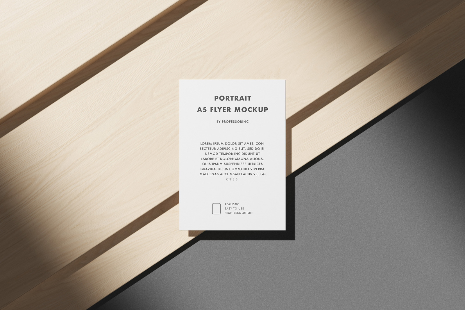 Portrait A5 Flyer Mockup Set Portrait A5 Flyer Mockup Set