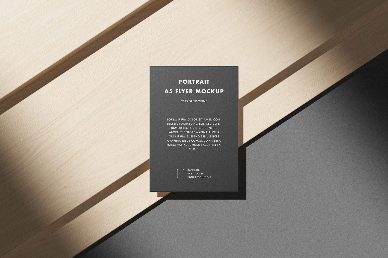 Portrait A5 Flyer Mockup Set Portrait A5 Flyer Mockup Set