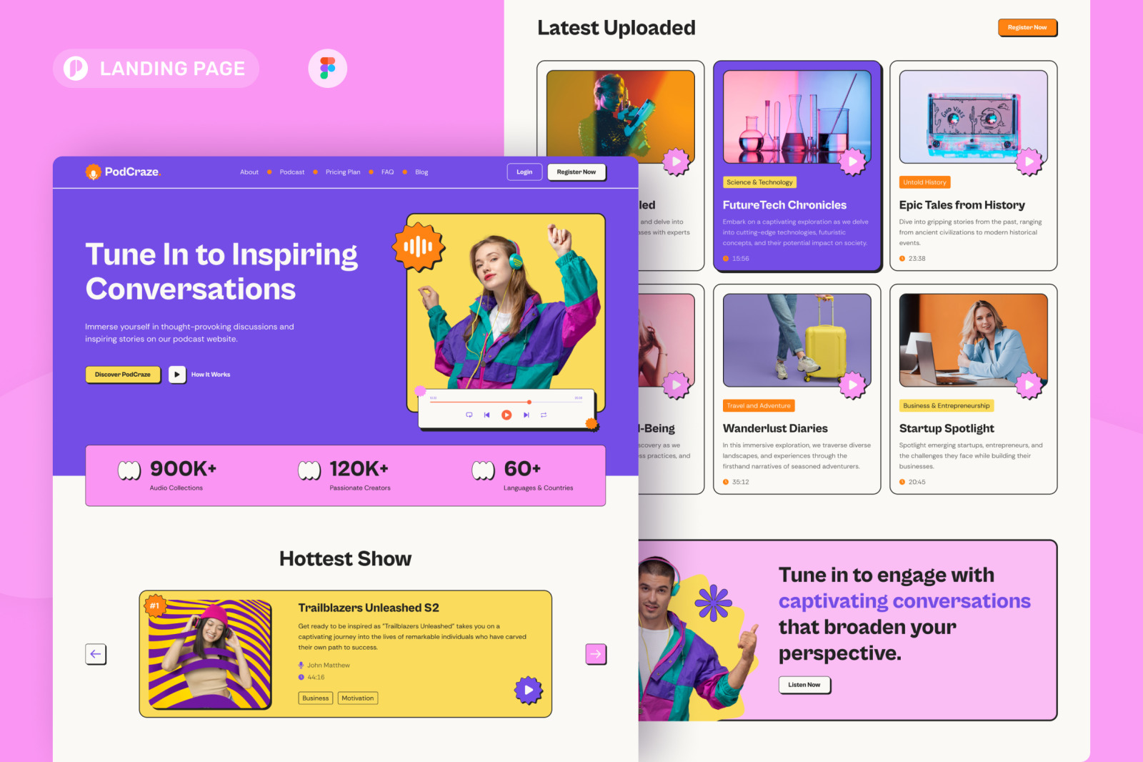PodCraze - Audio Podcast Landing Page PodCraze - Audio Podcast Landing Page