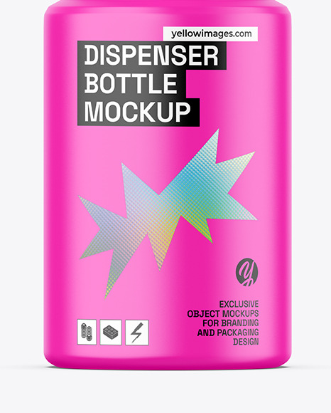 Matte Dispenser Bottle Mockup