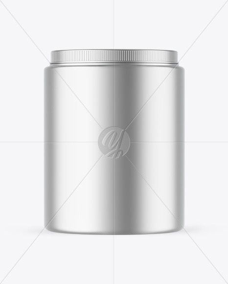 Matte Metallic Protein Jar Mockup Matte Metallic Protein Jar Mockup