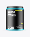 Matte Metallic Protein Jar Mockup Matte Metallic Protein Jar Mockup