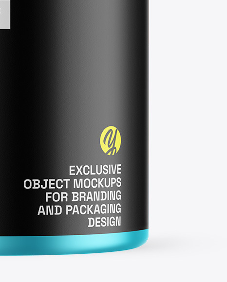 Matte Metallic Protein Jar Mockup Matte Metallic Protein Jar Mockup