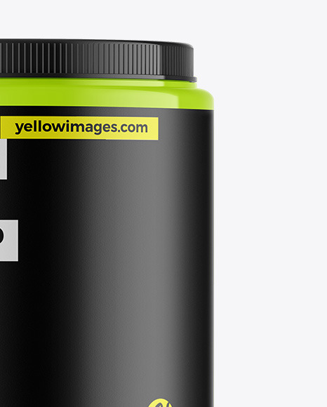 Glossy Protein Jar Mockup