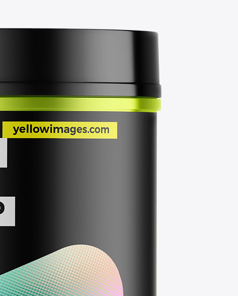 Metallic Protein Jar Mockup