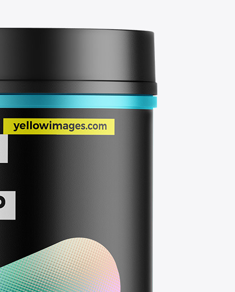 Matte Metallic Protein Jar Mockup