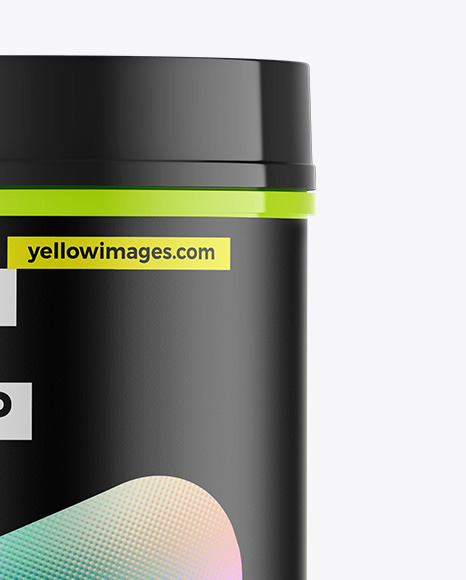 Glossy Protein Jar Mockup