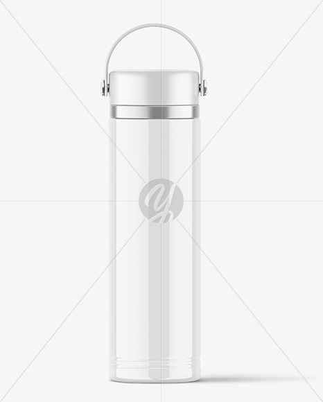 Glossy Vacuum Water Bottle Mockup