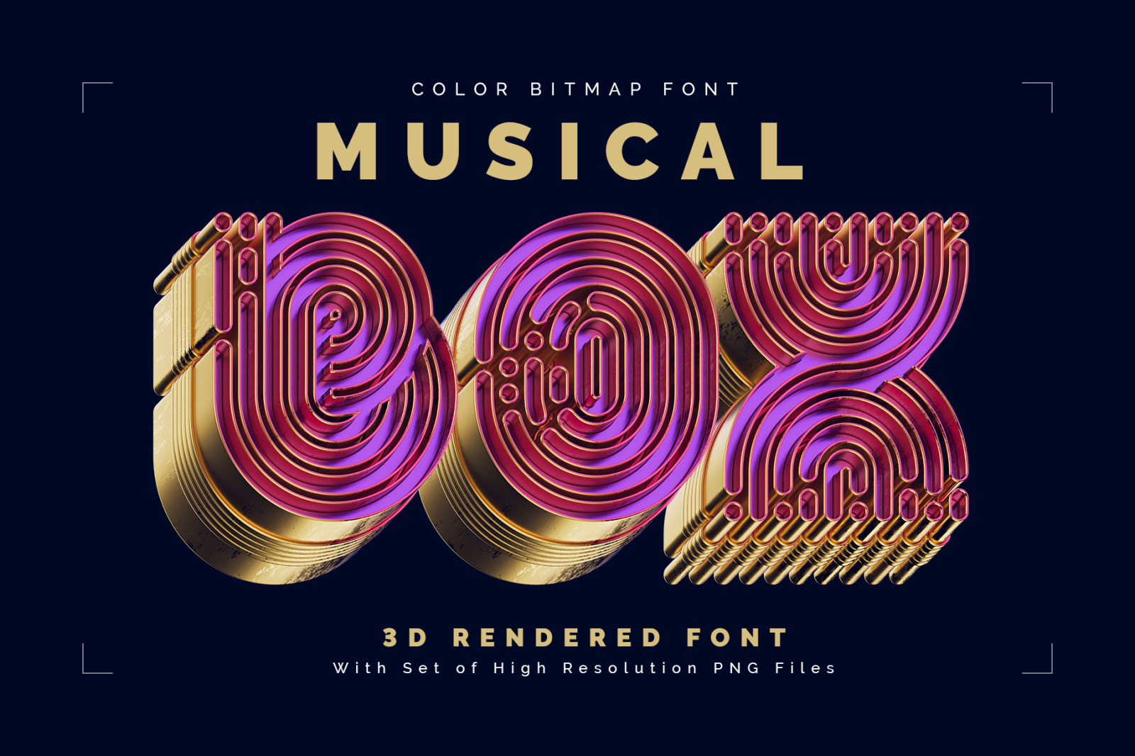 Musical BOX — Color Bitmap Font