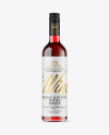 Clear Glass Red Wine Bottle Mockup