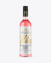 Clear Glass Pink Wine Bottle Mockup