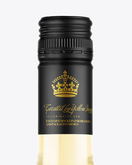 Clear Glass White Wine Bottle Mockup