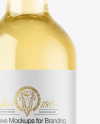 Clear Glass White Wine Bottle Mockup