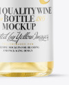 Clear Glass White Wine Bottle Mockup