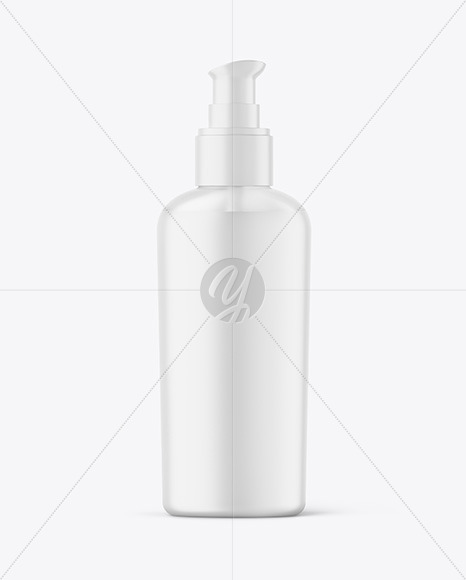 Frosted Liquid Soap Cosmetic Bottle with Pump Mockup