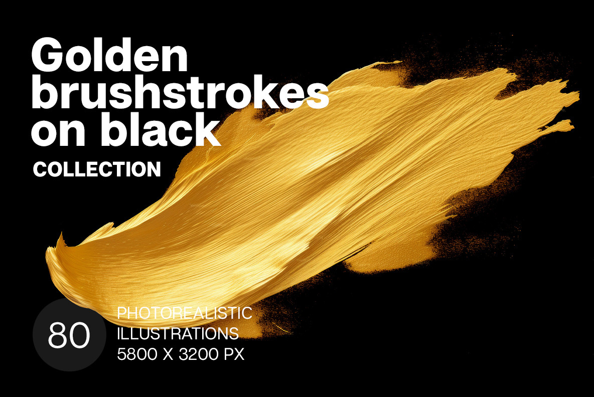 Golden brush strokes Golden brush strokes