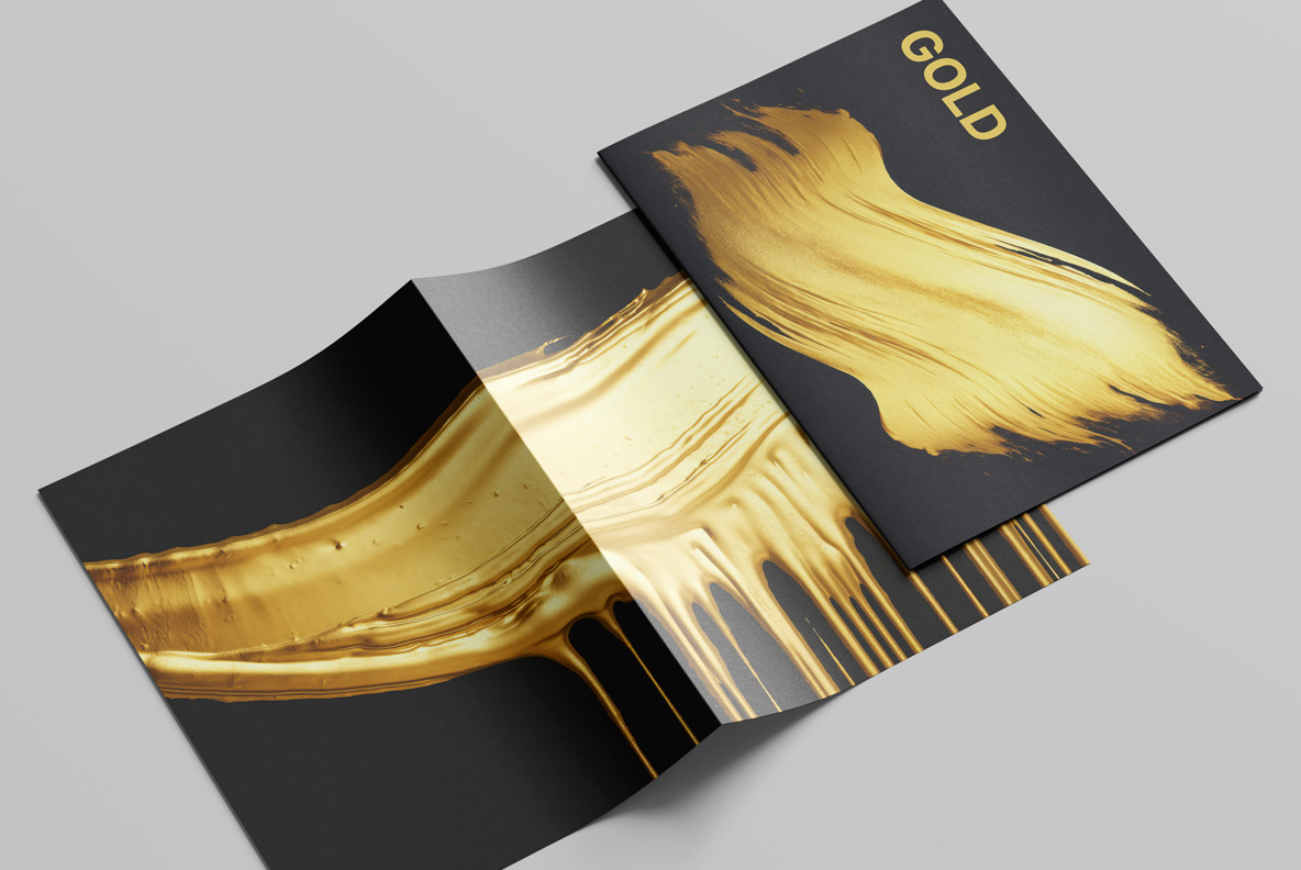 Golden brush strokes Golden brush strokes
