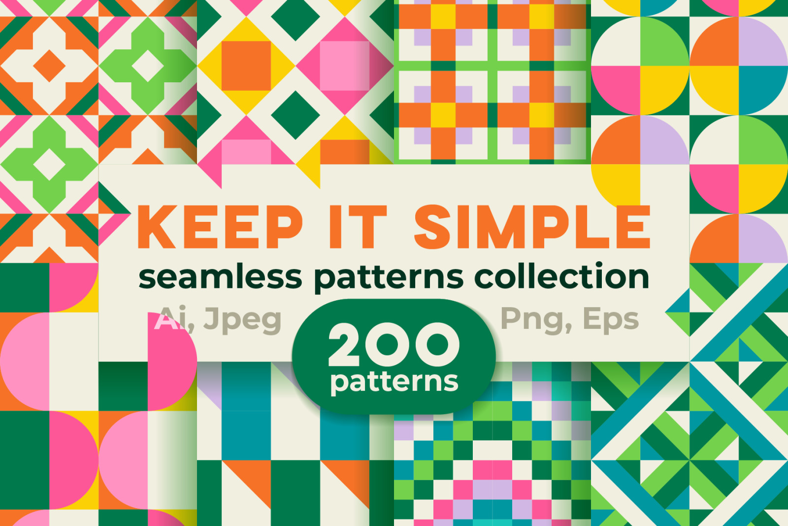 Simple Geometric Seamless Patterns