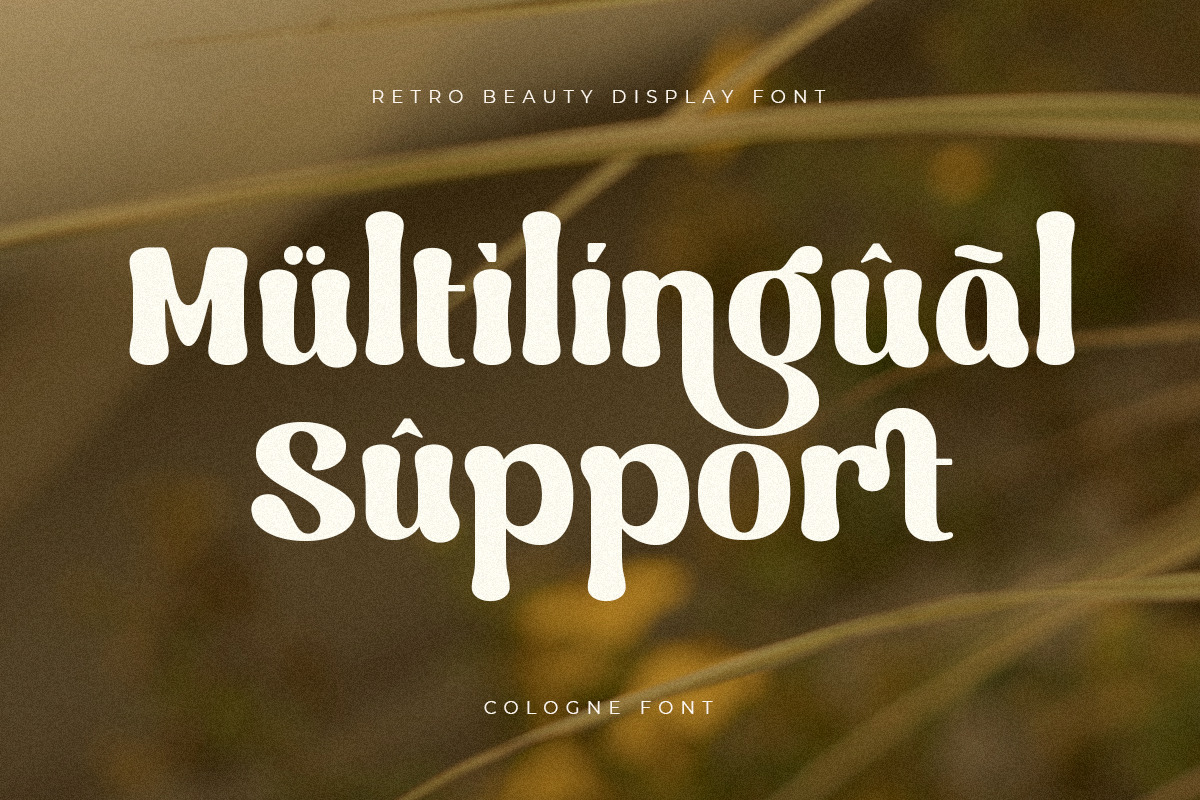 Cologne - Retro Beauty Display Font Cologne - Retro Beauty Display Font