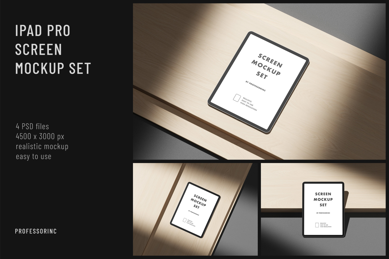 iPad Pro Screen Mockup Set iPad Pro Screen Mockup Set