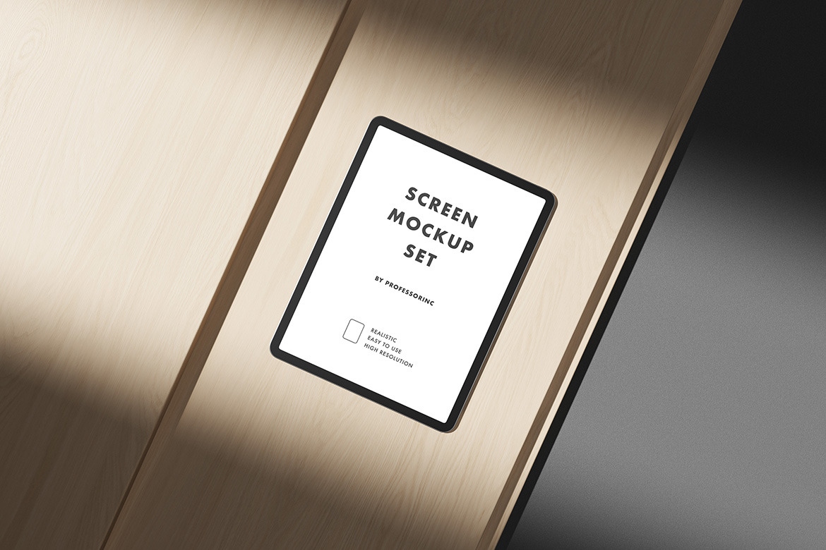 iPad Pro Screen Mockup Set iPad Pro Screen Mockup Set
