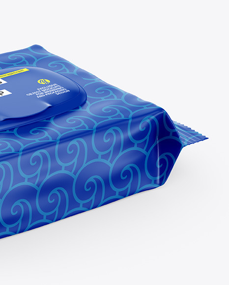 Wet Wipes Pack With Plastic Cap Mockup