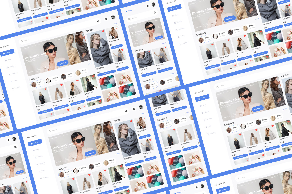 Fela Cloth's - Fashion Commerce Dashboard Fela Cloth's - Fashion Commerce Dashboard