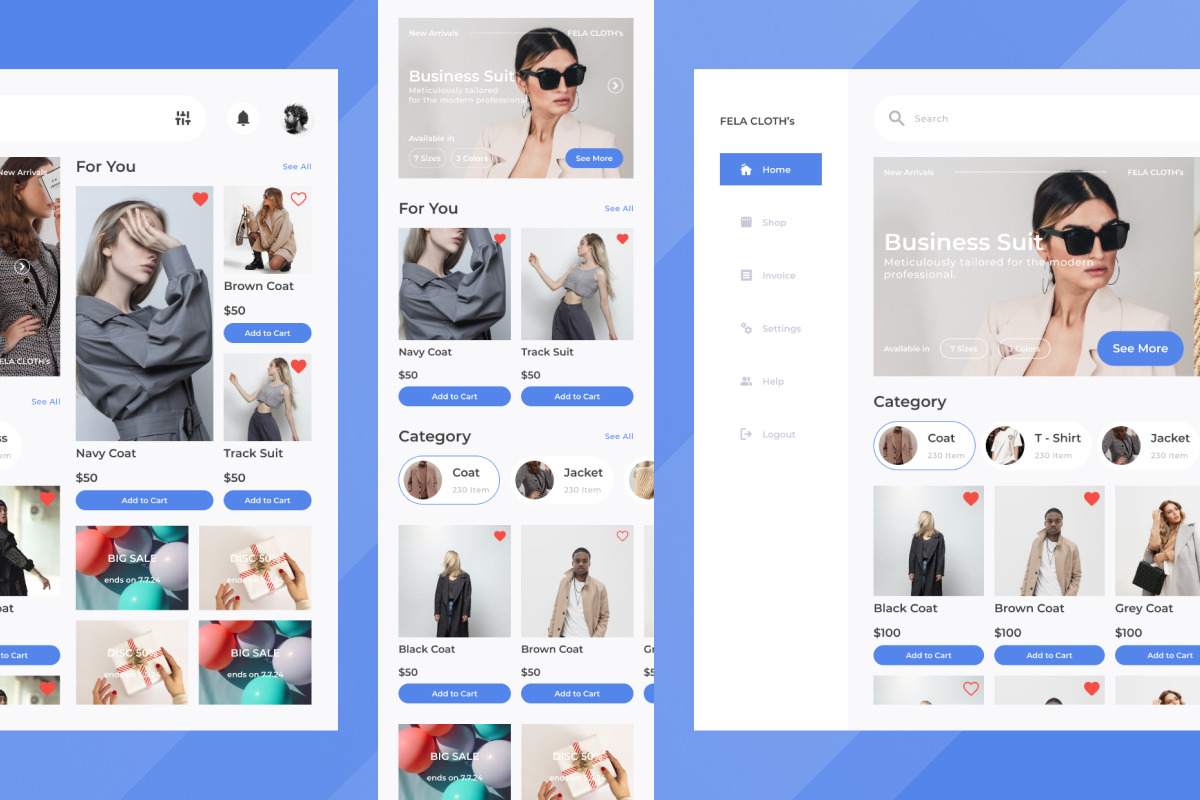 Fela Cloth's - Fashion Commerce Dashboard Fela Cloth's - Fashion Commerce Dashboard
