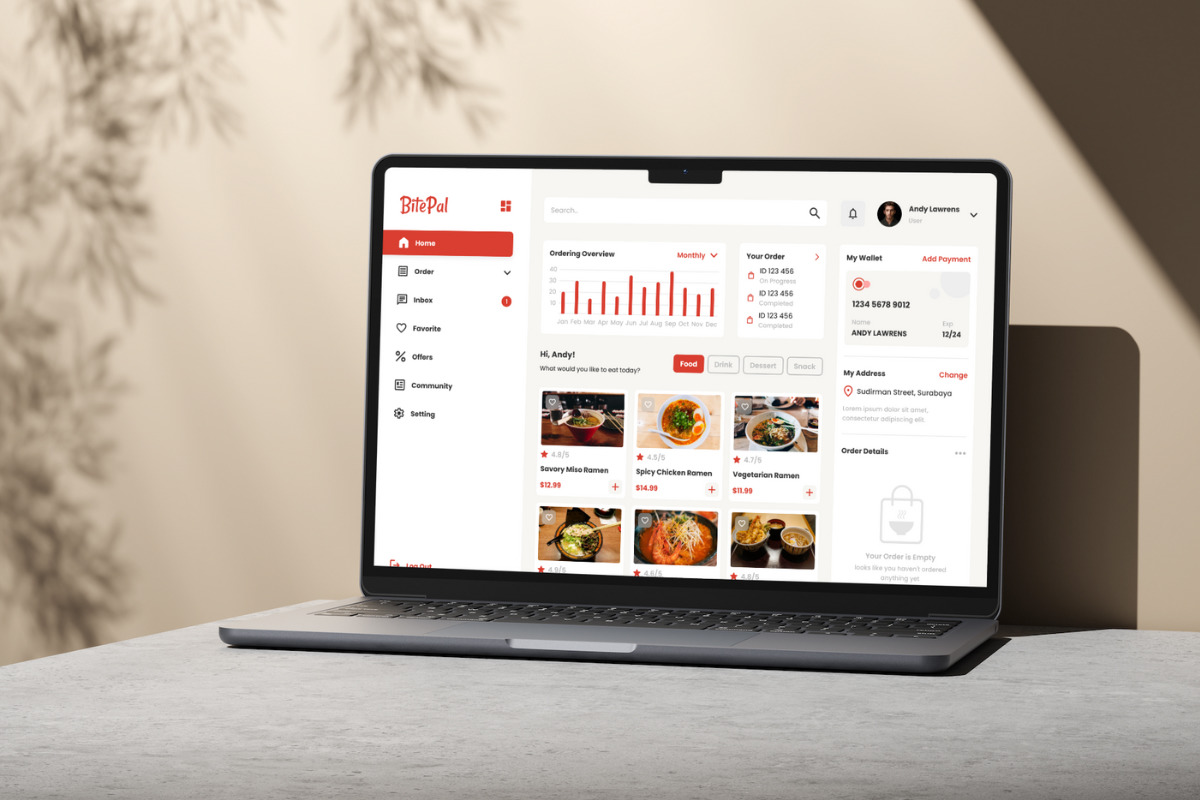 BitePal - Restaurant User Dashboard