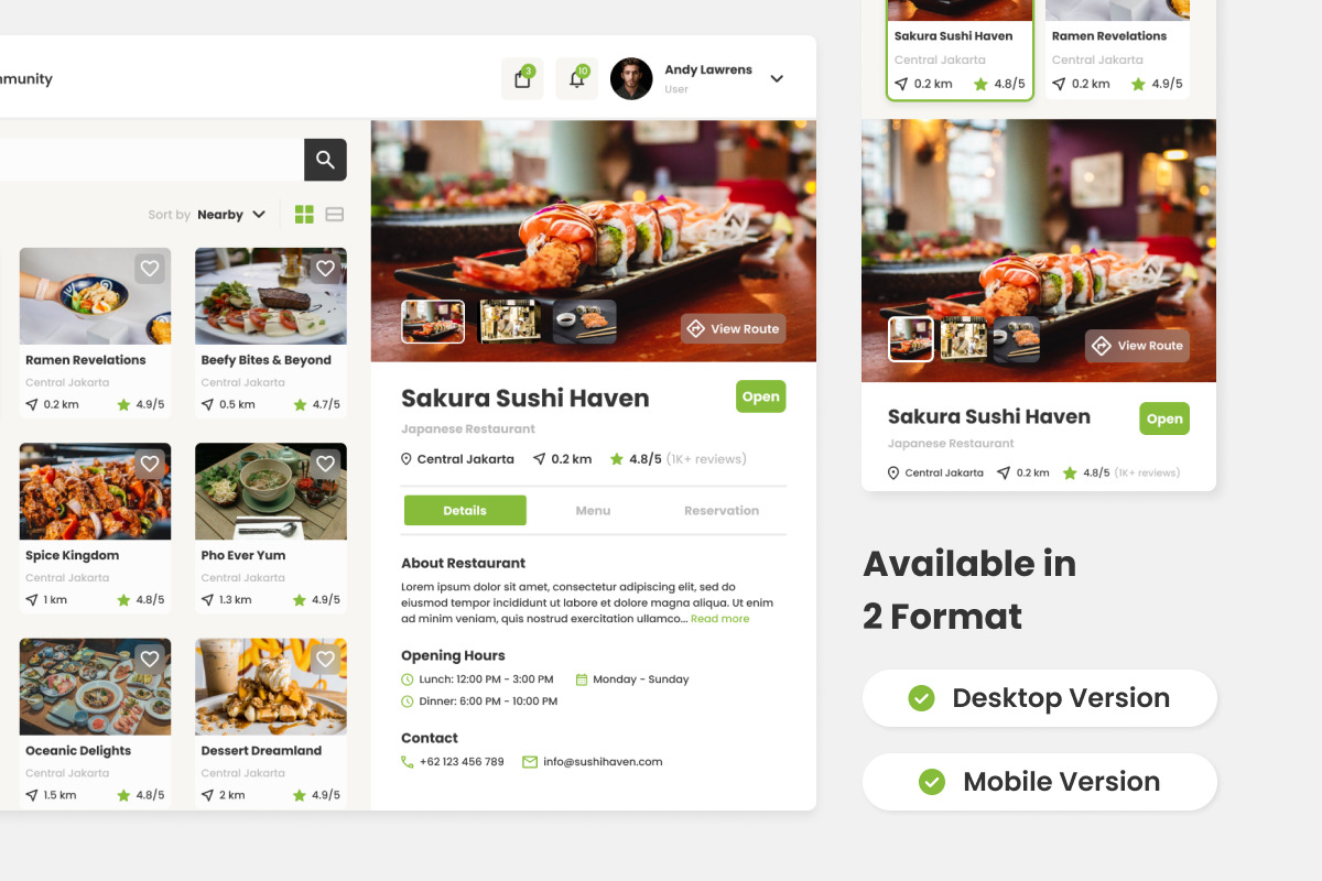 Eatscape - Restaurant User Dashboard Eatscape - Restaurant User Dashboard