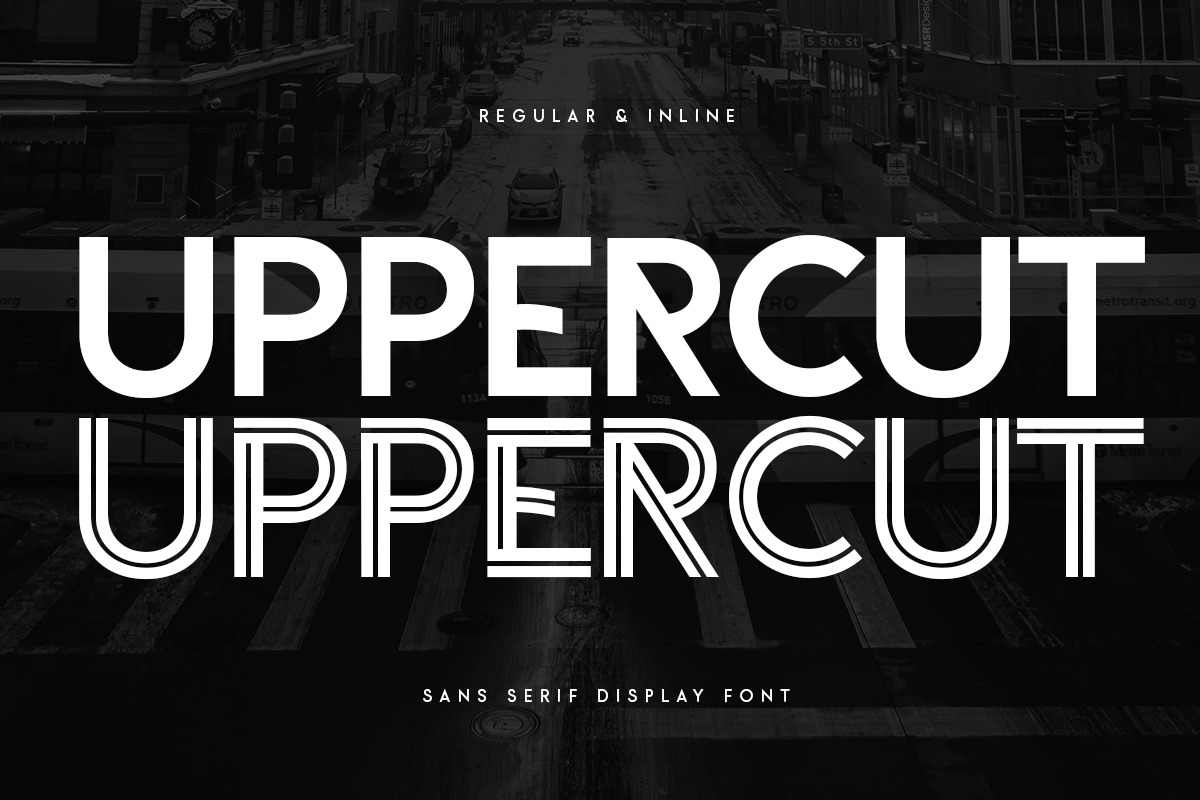 Uppercut - Sans Serif Display Font Uppercut - Sans Serif Display Font