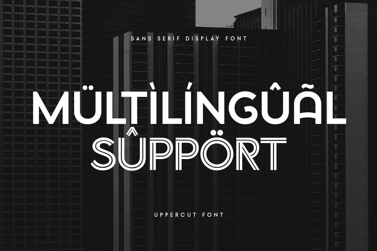 Uppercut - Sans Serif Display Font Uppercut - Sans Serif Display Font