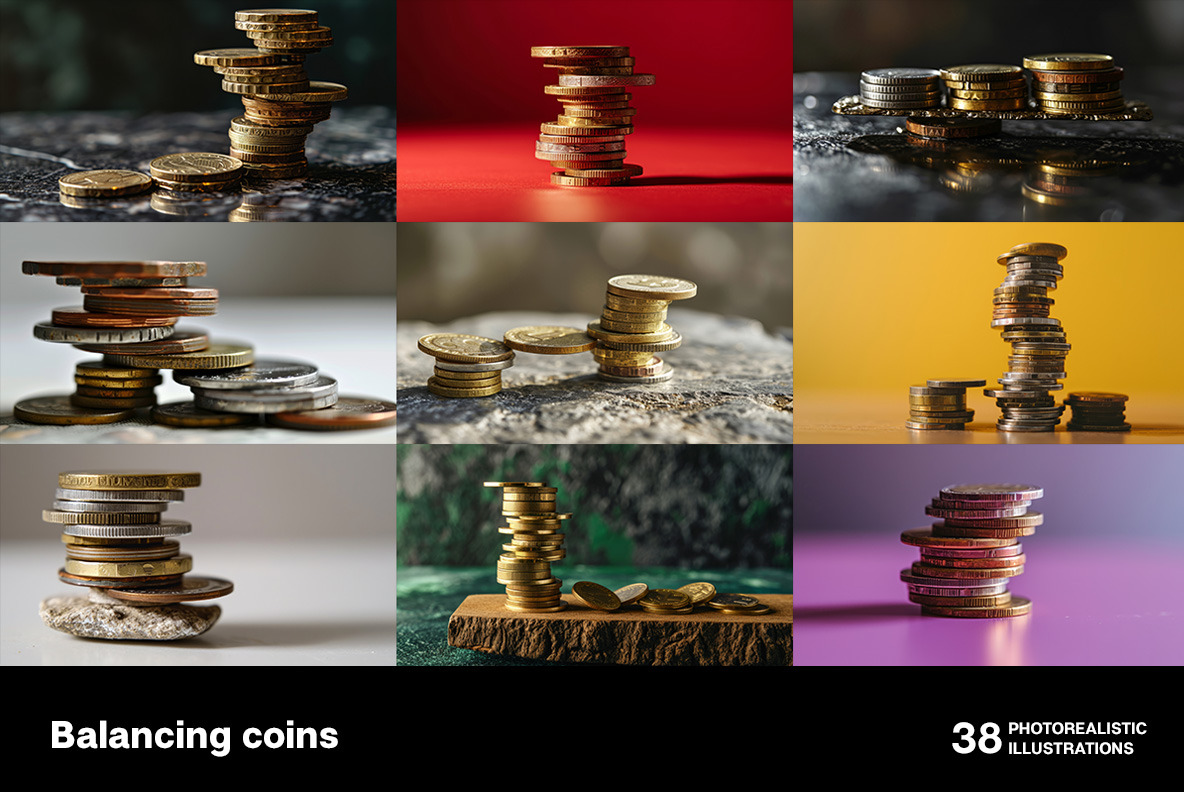 Balancing coins Balancing coins