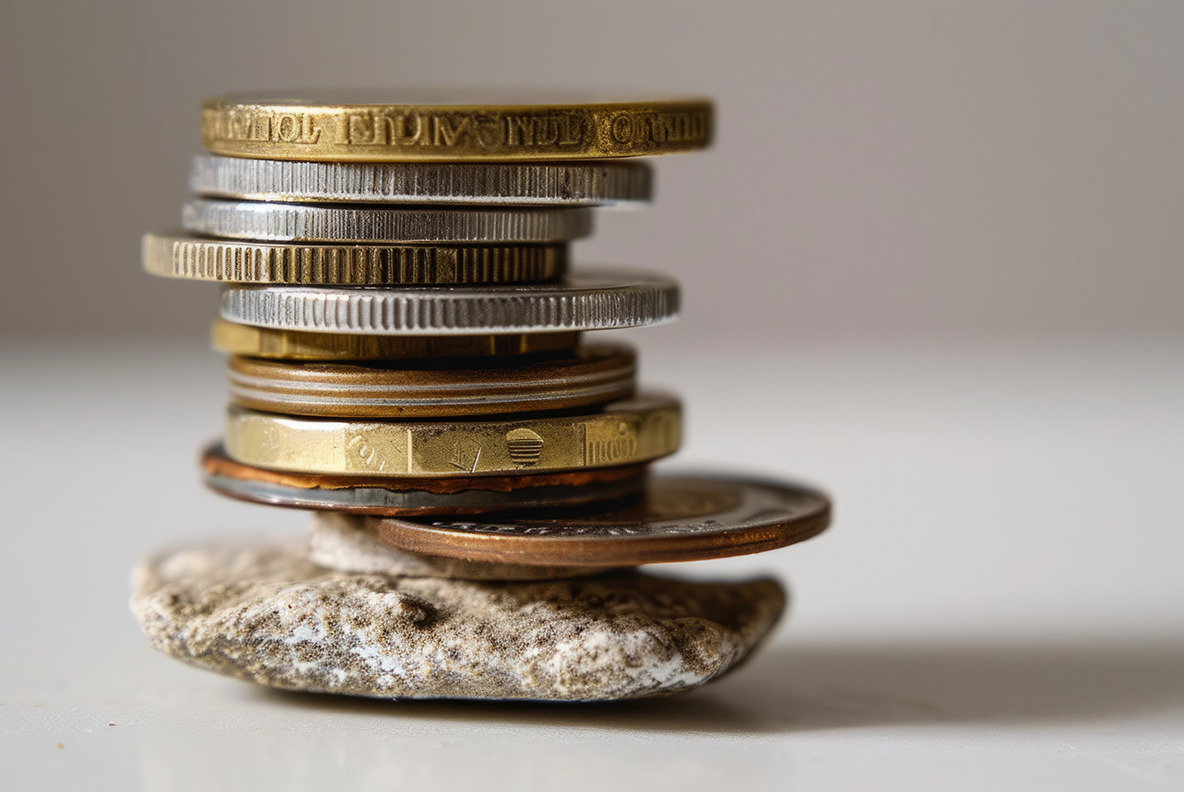 Balancing coins Balancing coins