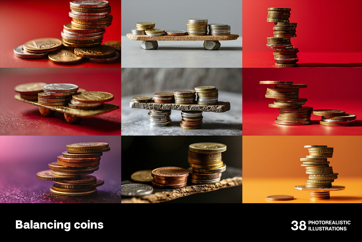 Balancing coins Balancing coins