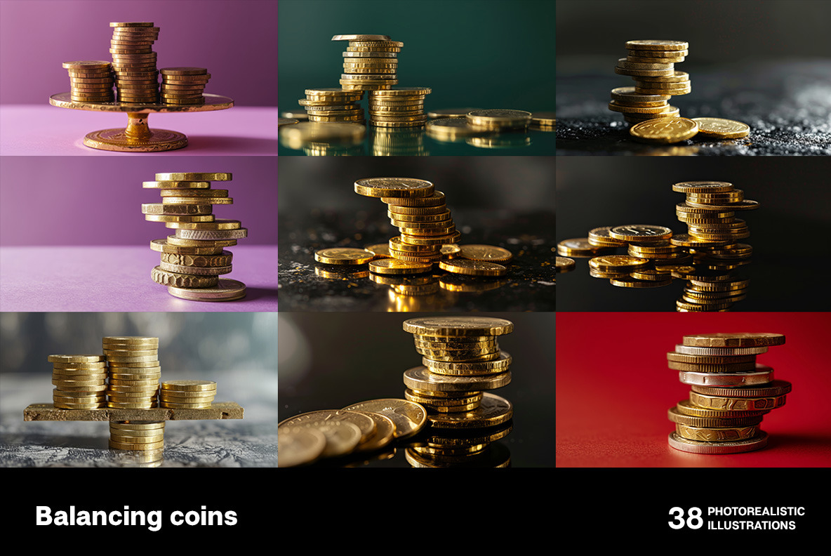 Balancing coins Balancing coins